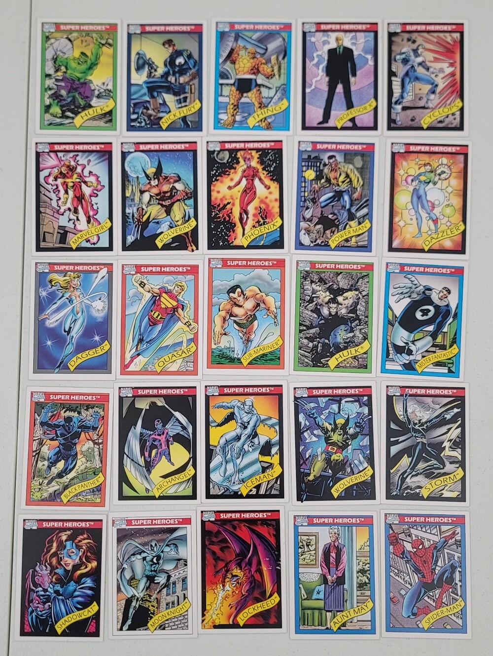 Lot of 119 Marvel Comics Universe Series 1 Trading Cards 1990 Impel